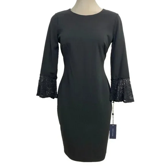 Tommy Hilfiger Dresses New Tommy Hilfiger Elegant Black Crepe